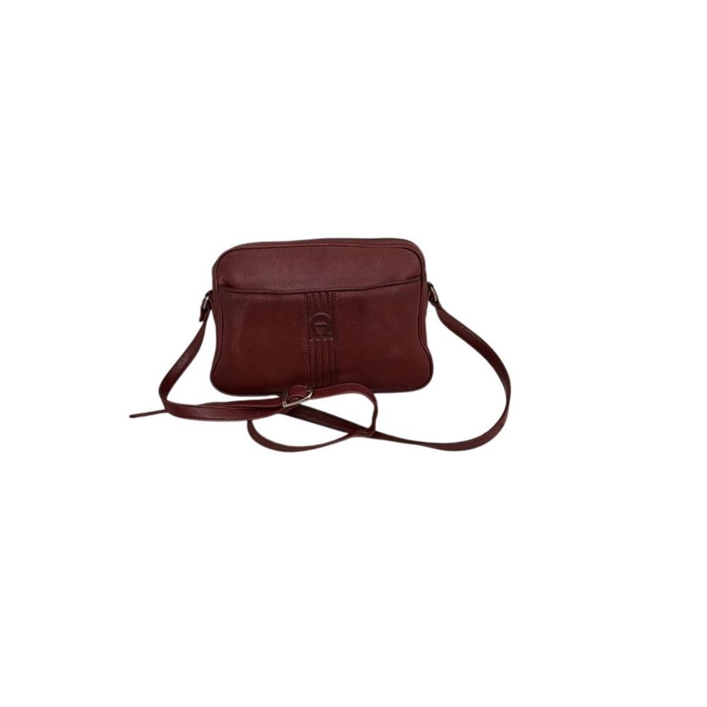 Vintage Etienne Aigner Purse Burgundy Leather Crossbody Shoulder Bag Minimalist